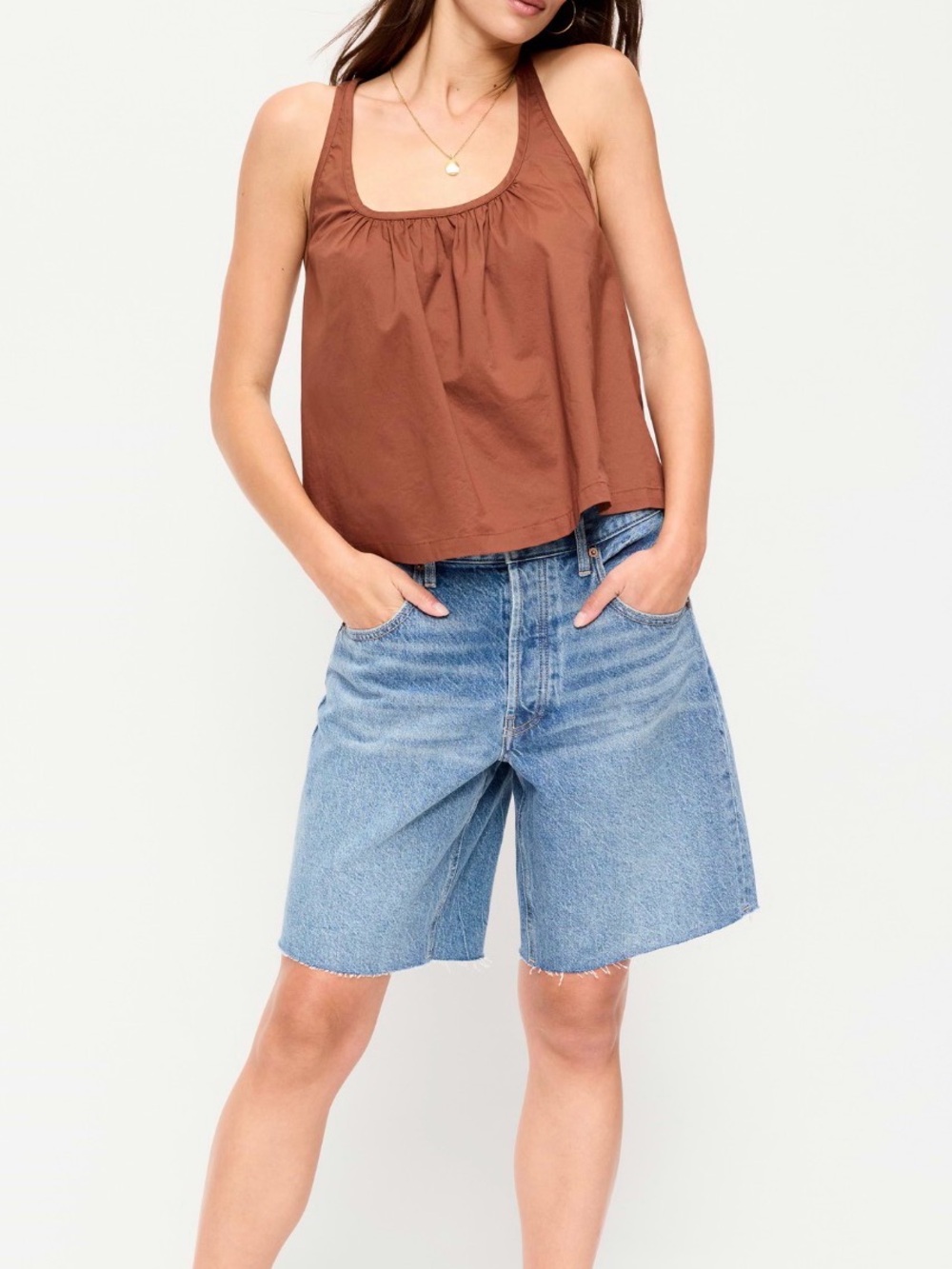 Old Navy Mid-Rise Baggy Jean Cut-Off Shorts